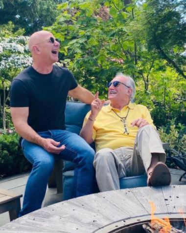 Miguel Bezos with his son, Jeff Bezos.